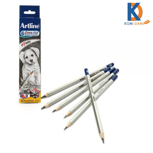 Artline Sketch Pencils Set (HB, 2B,4B, 6B,8B, 10B)