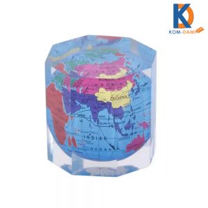 Ofixo Paperweight Globe Design Acrylic Paper Weight With Globe Inside, Good Design for Desk Multi Color