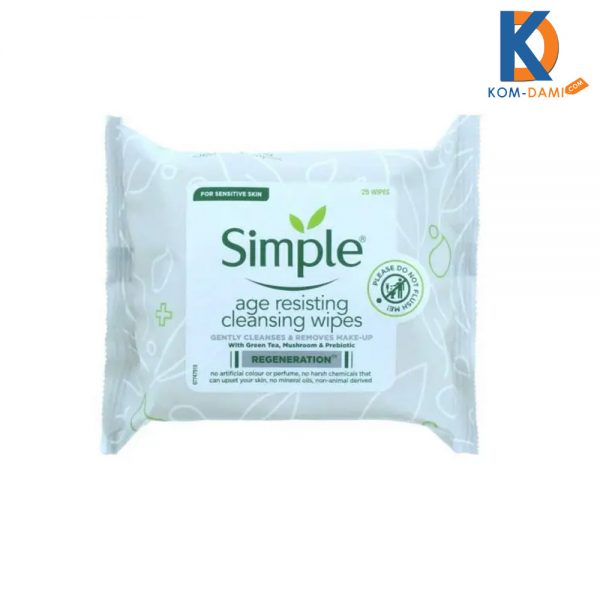 Simple Cleansing Wipes Age Resisting 25 Wipes Sensitive Skin