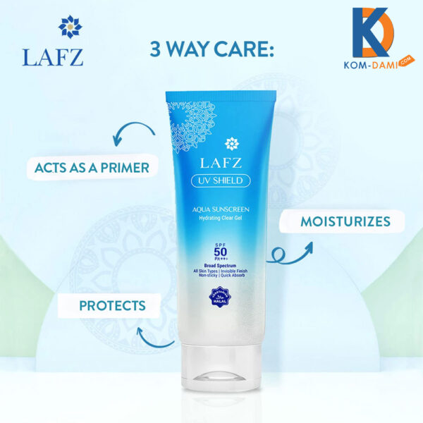 Lafz Halal UV Shield Aqua Sunscreen Gel SPF 50 P+++50ml