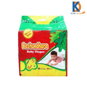 BASHUNDHARA BABY DIAPER M 4-9 KG 34 PCS