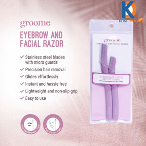 Groome Eyebrow And Facial Razor 2pcs