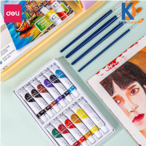 Deli Gouache Paints 12 Colors 12ml Tube