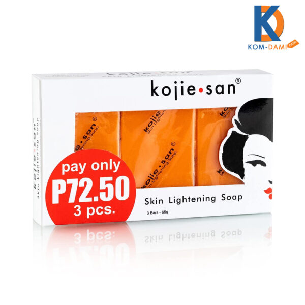 Kojie San Facial Beauty Soap 65g, 3 Bars Per Pack