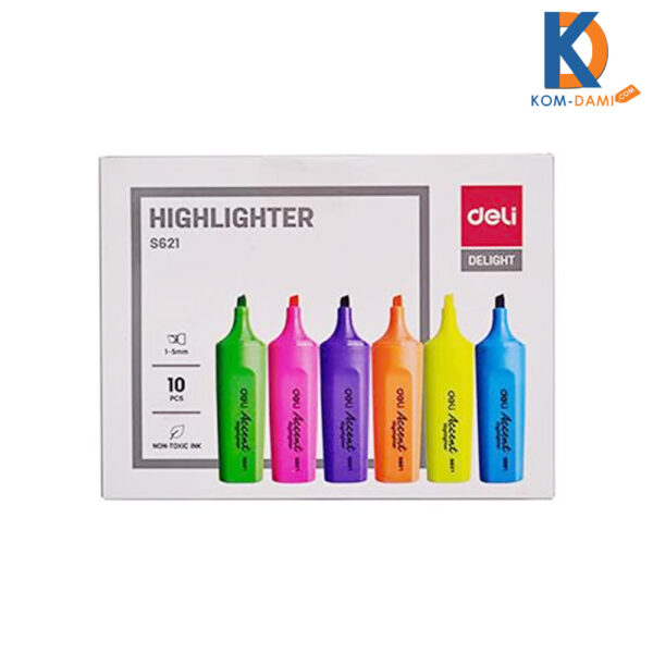 Deli Highlighter Yellow Color Pack of 10pcs ES621