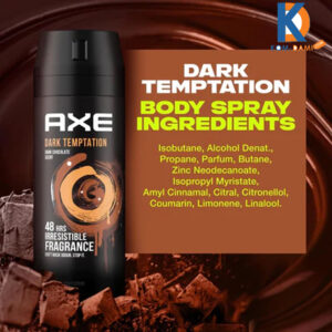 Axe Deodorrent Body Spray Dark Temption 150ml For Men
