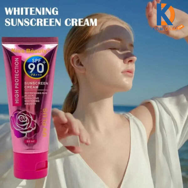 Kiss Beauty Sunscreen SPF 90+ High Protection Skin Tone Cream 60ml